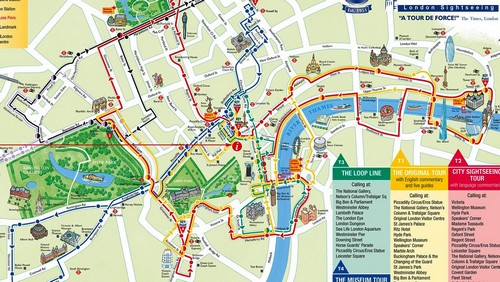 carte touristique de londres