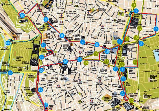 carte touristique de madrid - Image