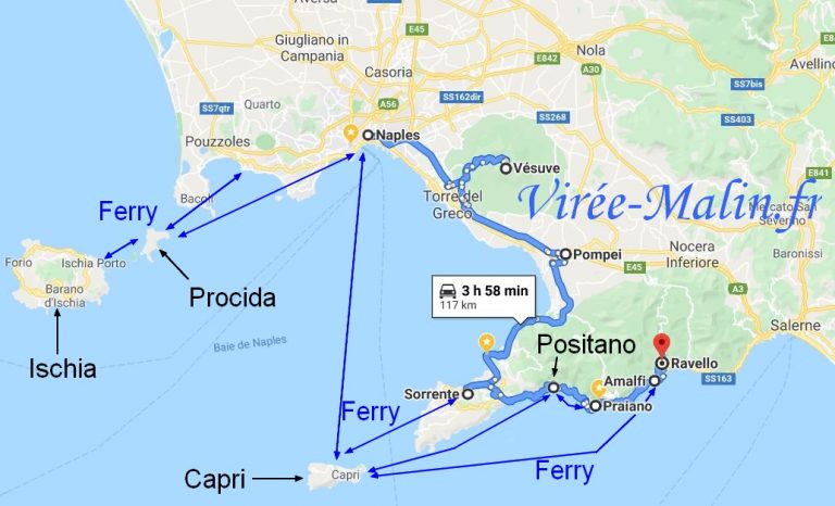 Les incontournables visiter - GoogleMap Visite Naples Et Alentours 768x466