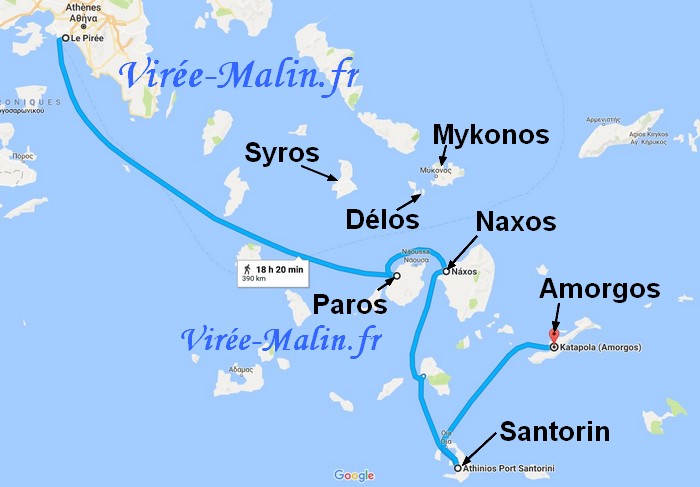 carte cyclades