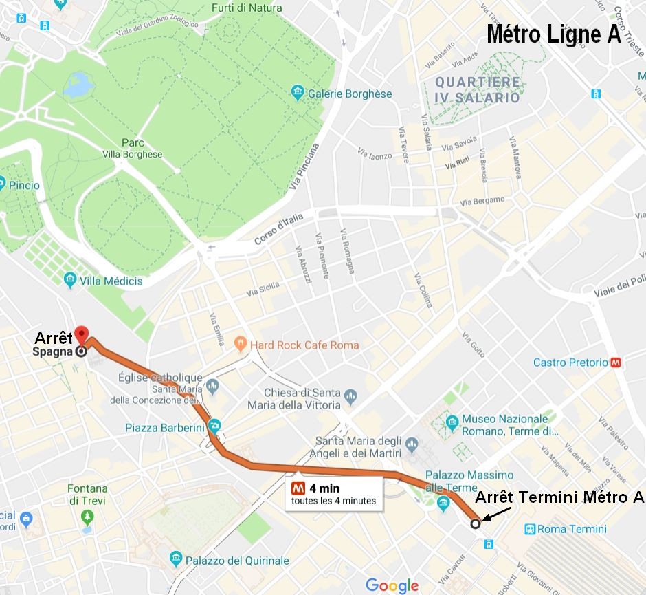 rejoindre-villa-borghese-metro-rome