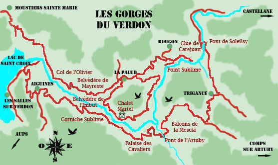 gorges du verdon carte