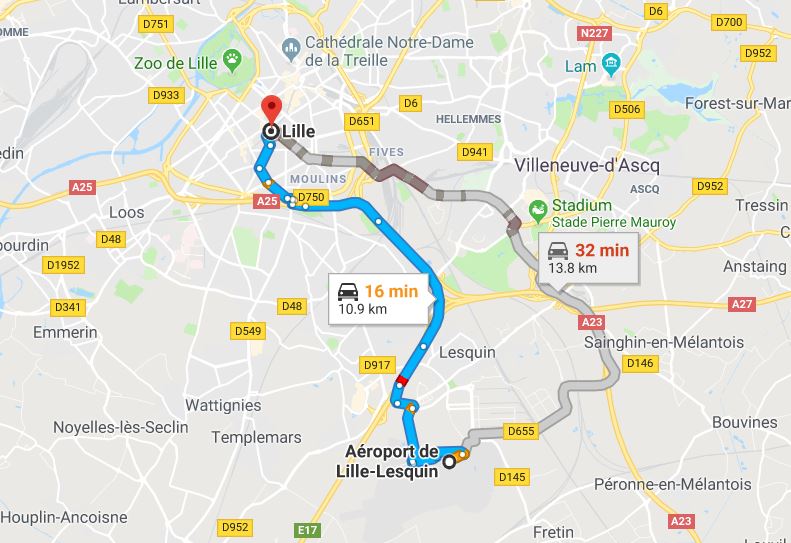 rejoindre-lille-depuis-aeroport-lesquin