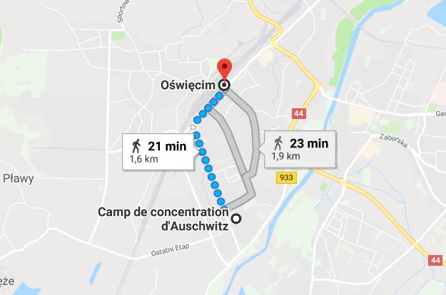 rejoindre-camp-Auschwitz-depuis-gare-Oswiecim-ou-cracovie