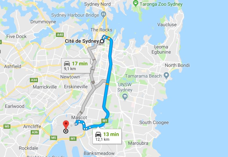 rejoindre-sydney-depuis-aeroport-international