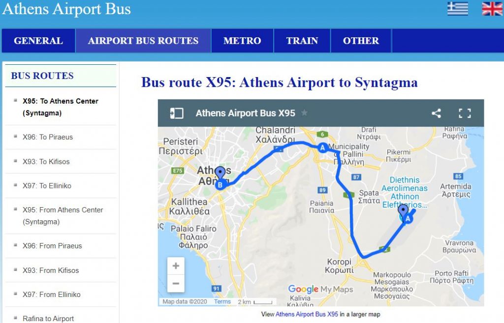 horaire-bus-athenes-x95-x96-x97