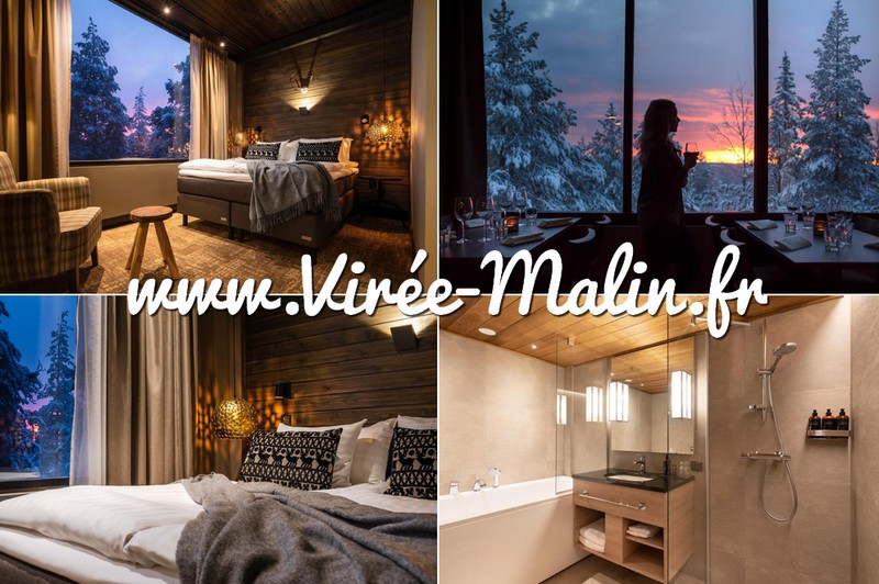 hotel-chalet-au-milieu-foret-sapin-Rovaniemi-nature
