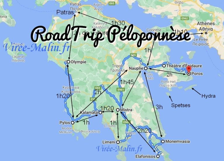 Roadtrip dans le Péloponnèse Itinéraire et circuit ViréeMalin.fr