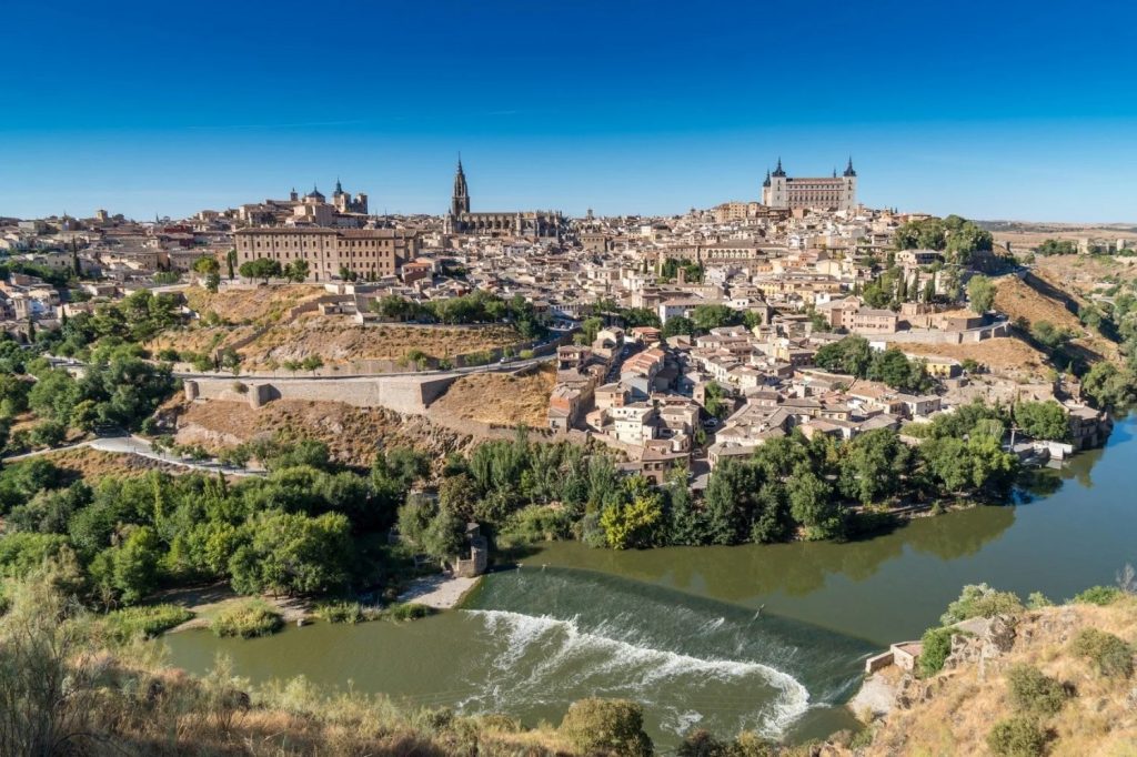 Vue aérienne de Tolède, au sud de Madrid