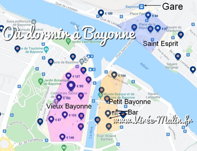 Où dormir à Bayonne, dans quel quartier loger à Bayonne