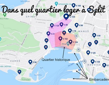 Où dormir à Split, dans quel quartier loger à Split