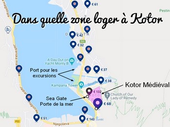 Où dormir à Kotor ? Dans quel quartier loger à Kotor ?