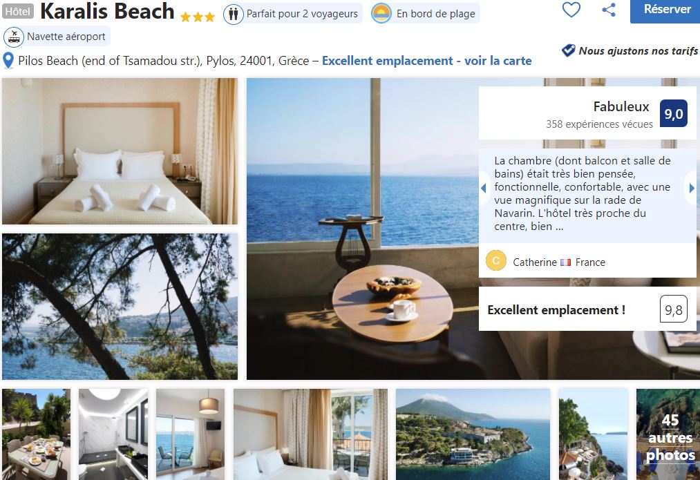 karalis-beach-meilleur-hotel-pylos-plage-privee