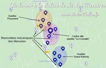 Où dormir à la station de ski Les Menuires ?