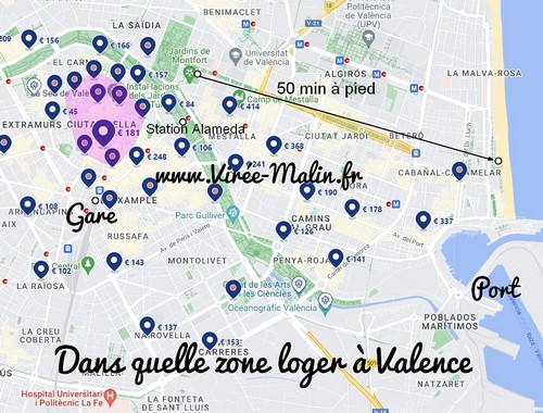 Où dormir à Valence ? Dans quelle zone loger à Valence en Espagne ?