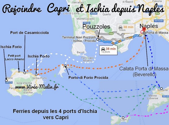Rejoindre Capri depuis Ischia en bateau ferry