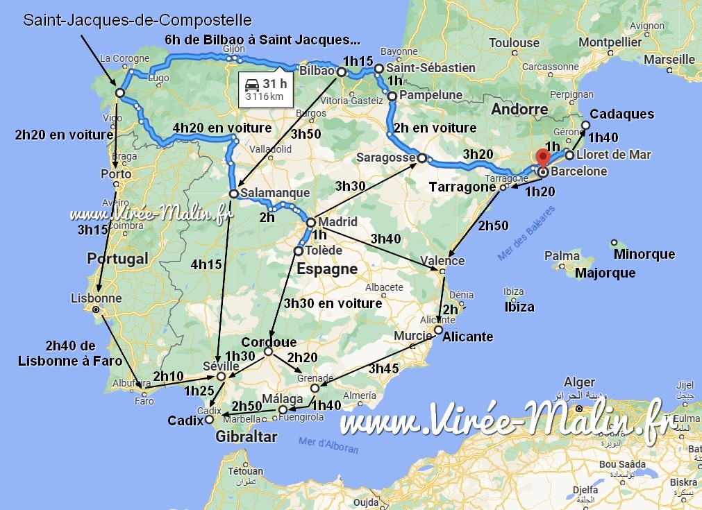 Road-trip-Espagne-carte-itineraire