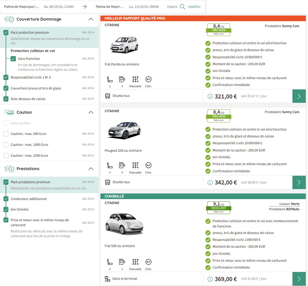 Prix-voiture-location-Octobre-Majorque