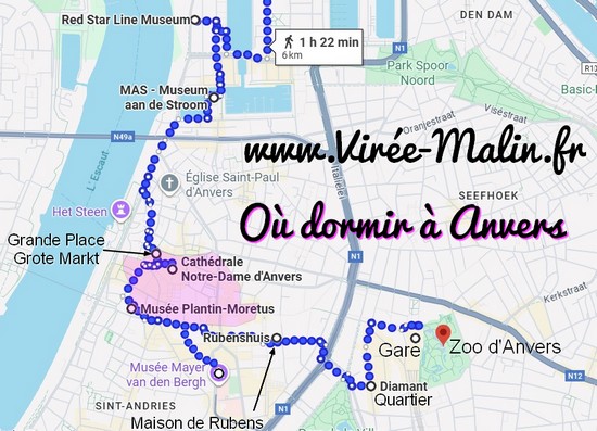 carte-incontournables-Anvers-visiter-faire